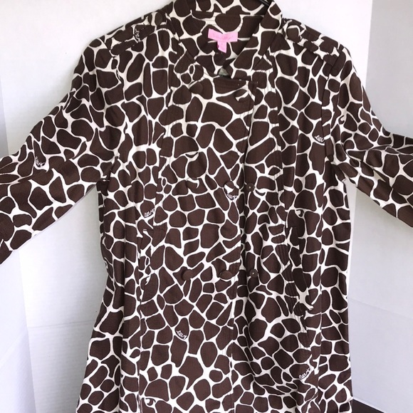 New Lilly Pulitzer Retail $398 Giraffe🦒 Coat Sz 8 - Picture 2 of 3